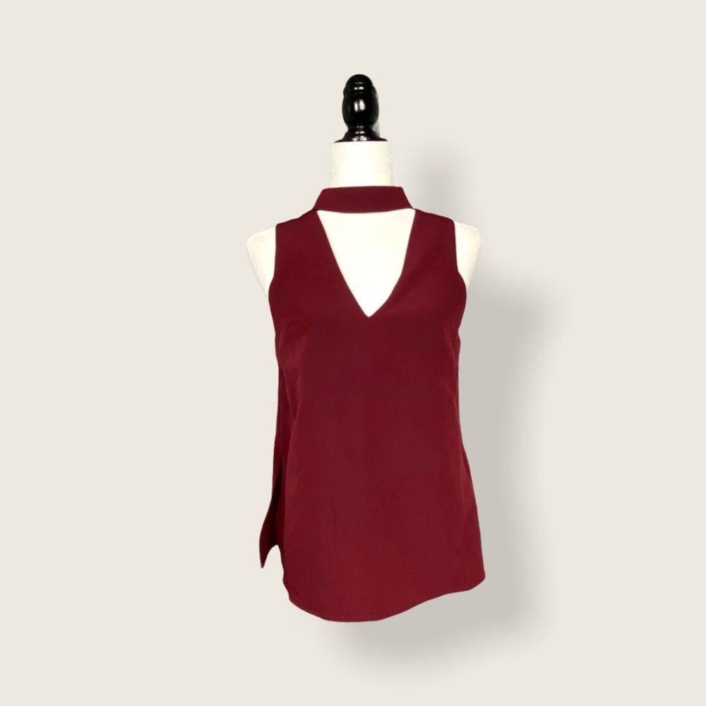L’ATISTE Cocktail A-Line Blouse Dark Red/Maroon S